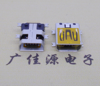 无锡迷你USB插座,MiNiUSB母座,10P/全贴片带固定柱母头