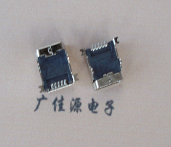 无锡 MINI USB 5PF 90°SMT前插后贴电源接口