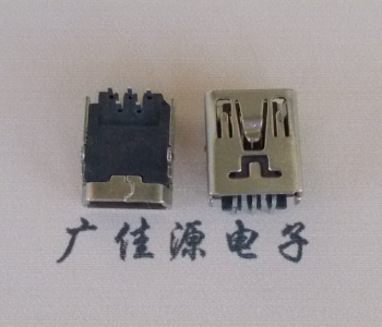 无锡MINI USB前两脚插座 90度卧式 端子DIP针脚定义