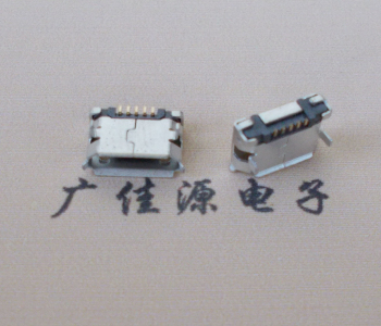 无锡Micro USB卷口 B型(无柱）插板脚间距6.4普通端子