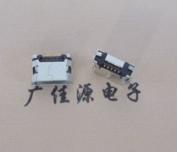 无锡MICRO USB接口 90度卧式母座 插板有柱直边