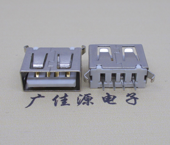无锡USB 立式 180度 短体10.5弯脚 连接器 插座