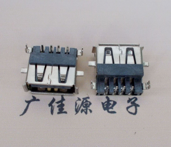 无锡AF USB母座90度 DIP沉板3.9/4.9 耐高温有卷边