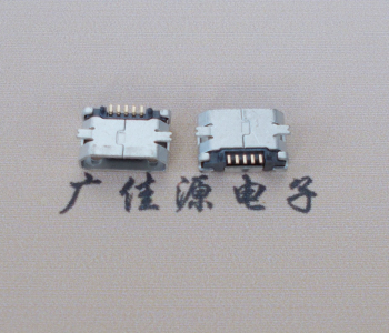 无锡Micro USB平口全贴板 鱼叉脚5.0长带定位柱加焊盘