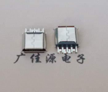 无锡Micro USB母座 防水接口焊线夹板式悬空翻边