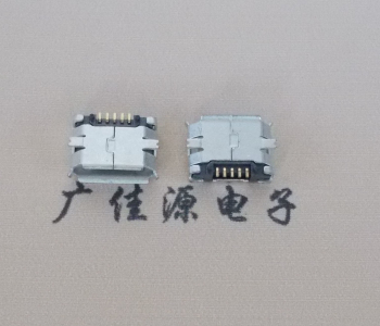 无锡MICRO USB 5Pin母座 贴板封装接口 卷边镀雾锡
