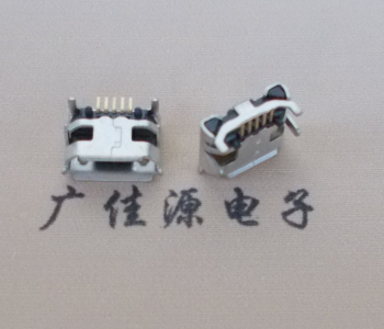 无锡Micro USB母座牛角间距7.2x6.6mm加长端子定位柱