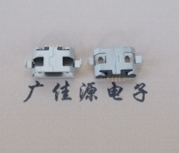 无锡沉板式接口.Micro USB下沉1.6/1.0mmDIP插脚镀雾锡