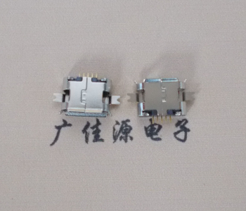 无锡Micro usb 插座 沉板0.7贴片 有卷边 无柱雾镍