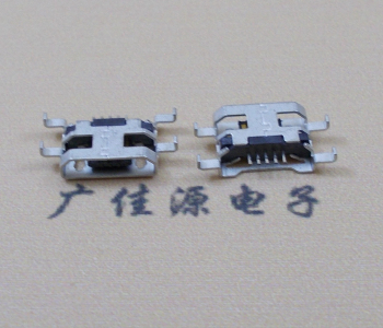 无锡MICRO USB 5PIN接口 沉板1.6MM 四脚插板无导位