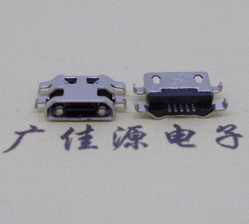 无锡micro usb5p连接器 反向沉板1.6mm四脚插平口