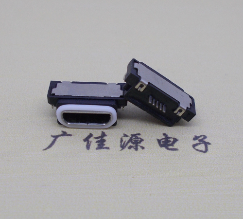 无锡micro usb5pin防水接口 沉板 0.8卧式防水母座