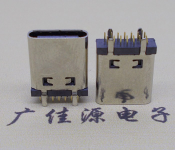 无锡立式直插usb type-c14p母座长L=10.0mm