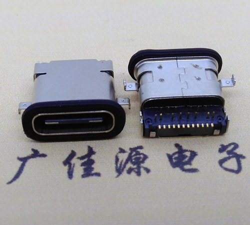 无锡 卧式type-c16p母座前插后贴 type-c接口 type-c连接器
