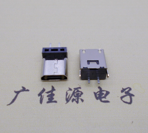 无锡micro 2p直插母座无卷边180度铆合式H=9.3、10.0、10.5、11.5mm